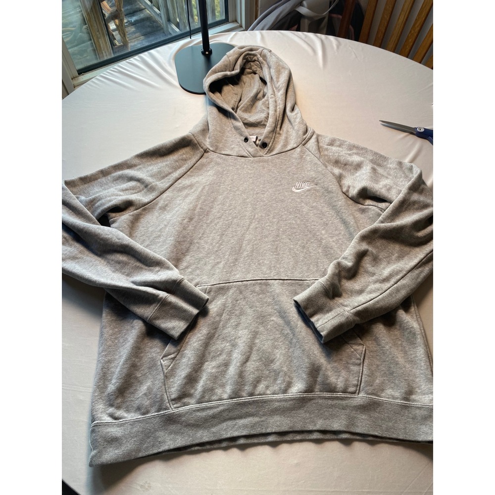 Nike Mens Sportswear Essential Fleece Hoodie Grey BV4124-063 L